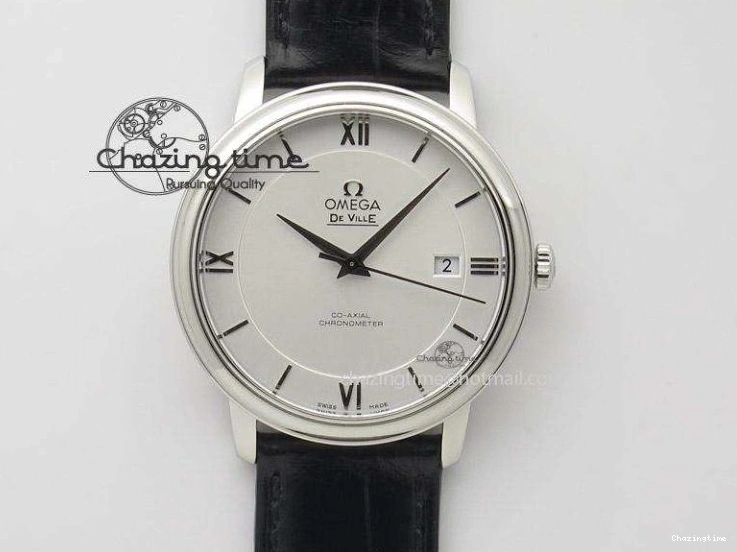 0403 HighQuality De Ville Chronograph SS OMF 1:1 Best Edition White Dial On SS Bracelet A 8151